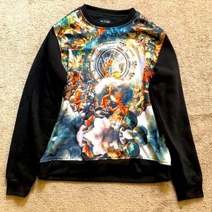 Graphic crewneck sweater